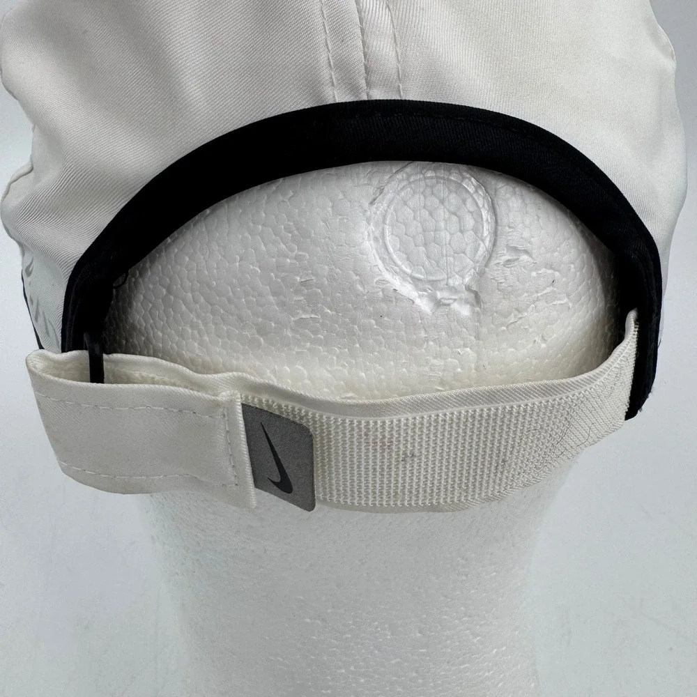 Nike Featherlight Dri-Fit White Black‎ Running Sports Baseball Cap Hat